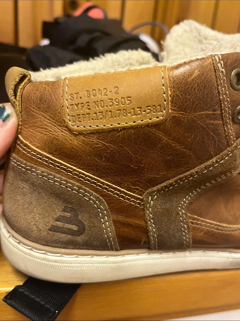 Bull Boxer Shearling-Lined High Top Sneaker